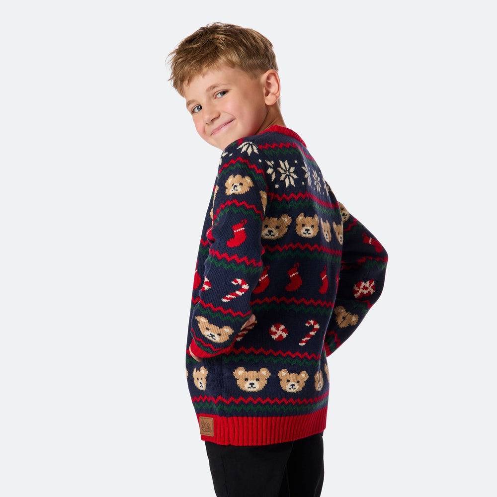 Teddybeer Kersttrui Voor Kinderen