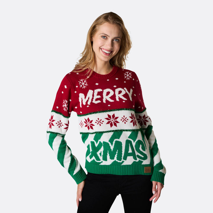 Merry Xmas Kersttrui Dames