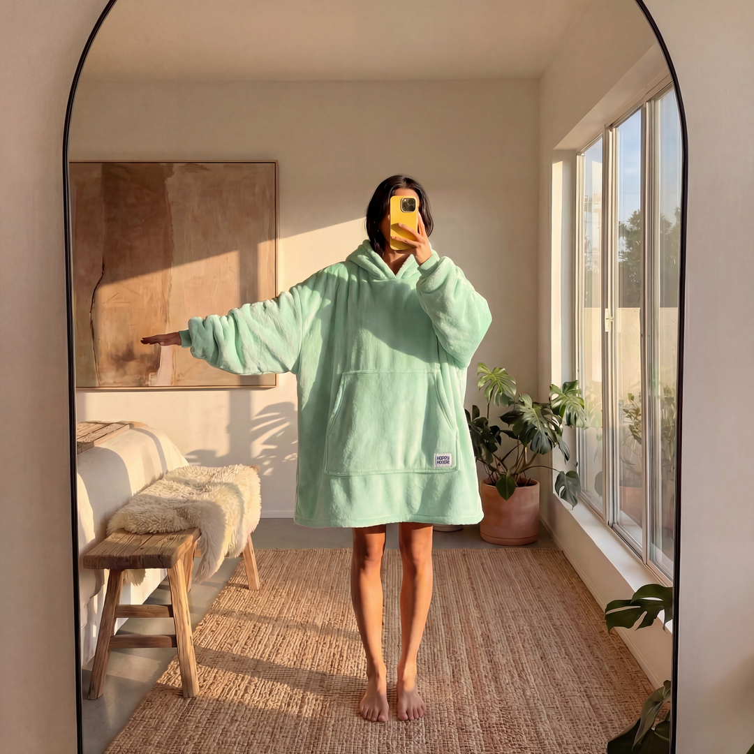 Lichtgroene HappyHoodie