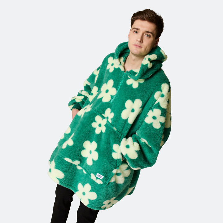 Groene Bloemen Teddy HappyHoodie