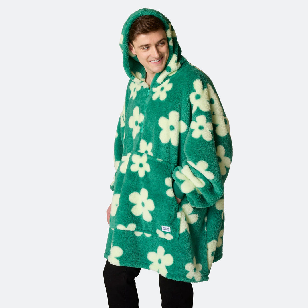 Groene Bloemen Teddy HappyHoodie