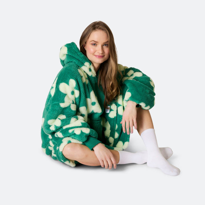 Groene Bloemen Teddy HappyHoodie