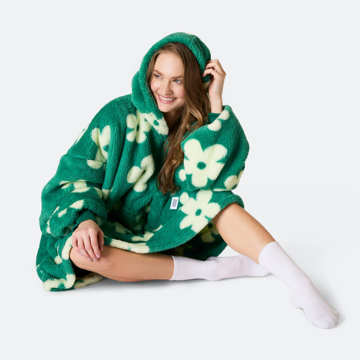 Groene Bloemen Teddy HappyHoodie