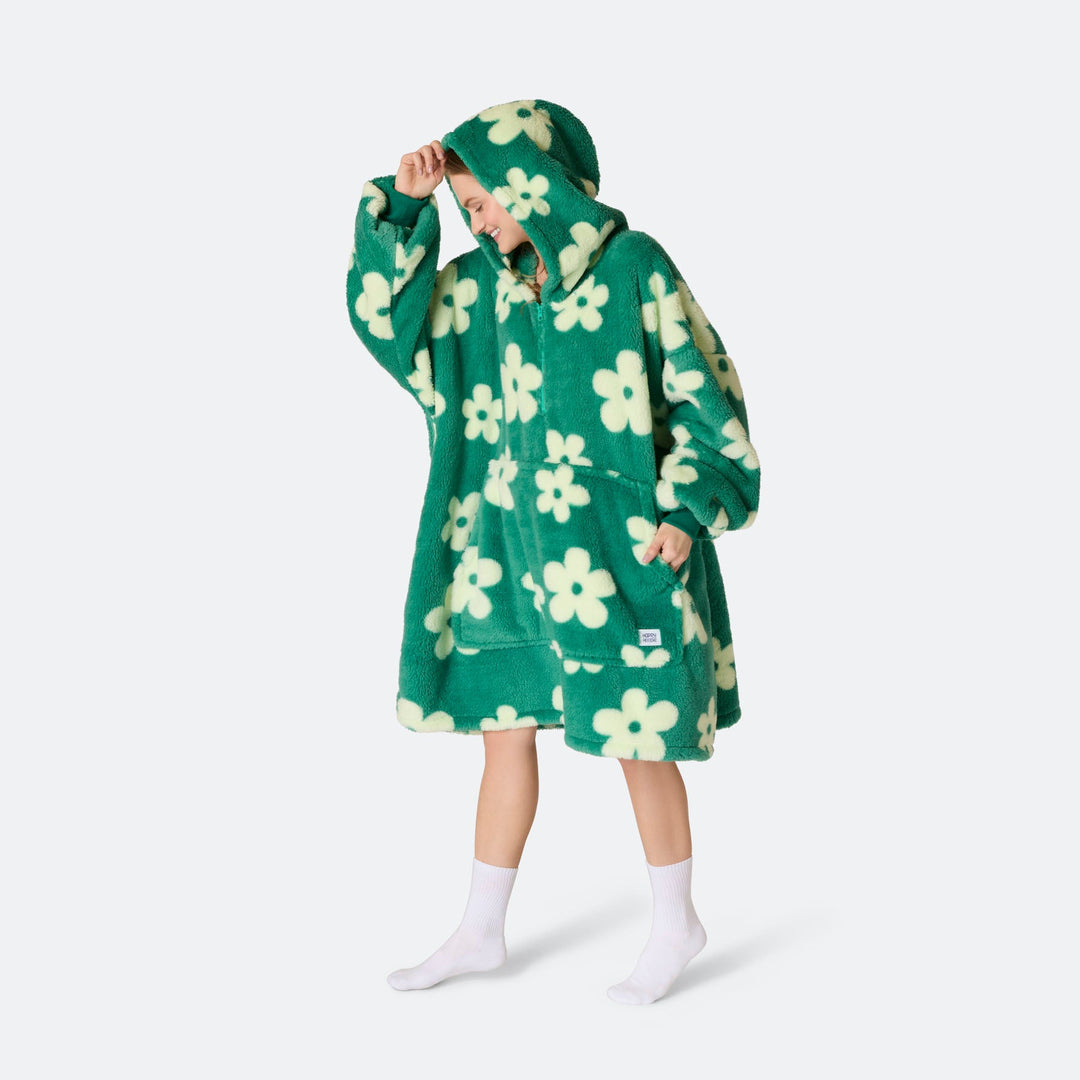 Groene Bloemen Teddy HappyHoodie