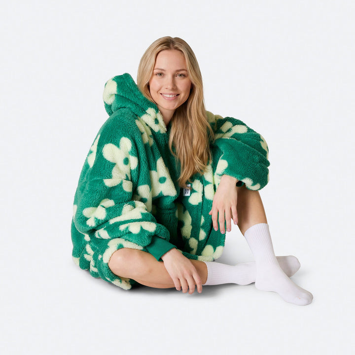 Groene Bloemen Teddy HappyHoodie