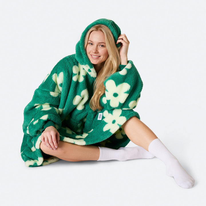 Groene Bloemen Teddy HappyHoodie