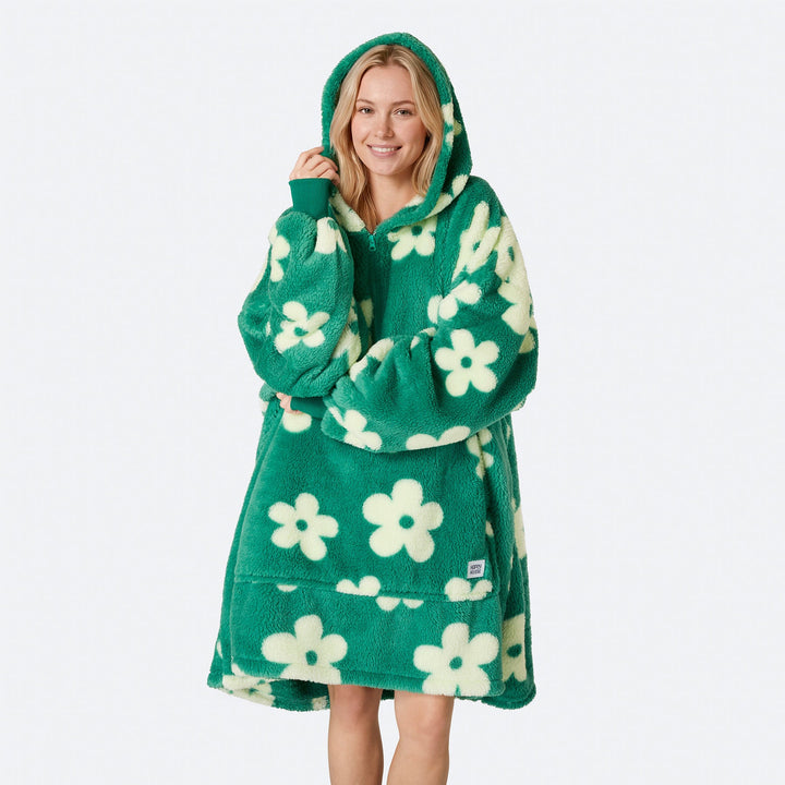 Groene Bloemen Teddy HappyHoodie
