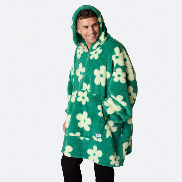 Groene Bloemen Teddy HappyHoodie