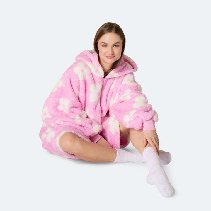 Roze Bloemen Teddy HappyHoodie