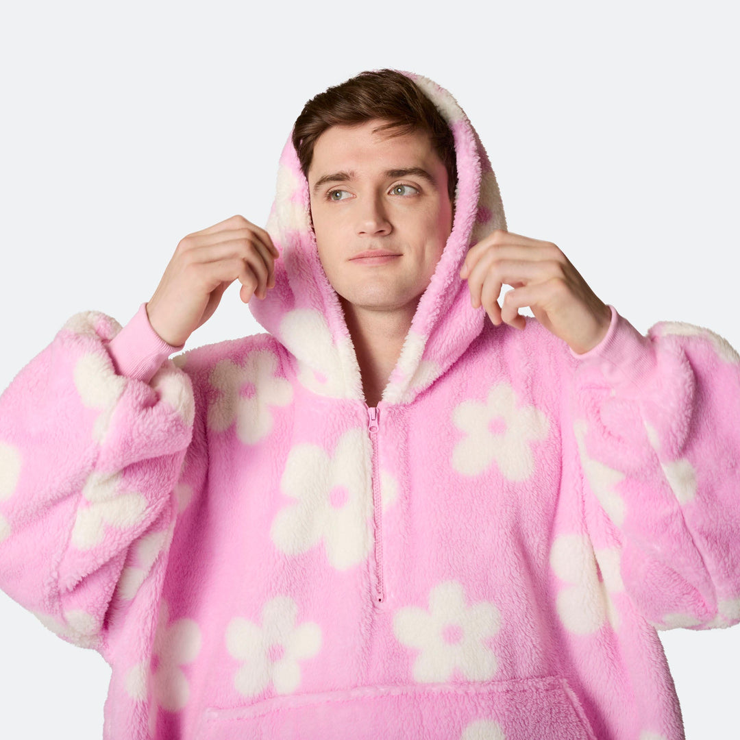 Roze Bloemen Teddy HappyHoodie