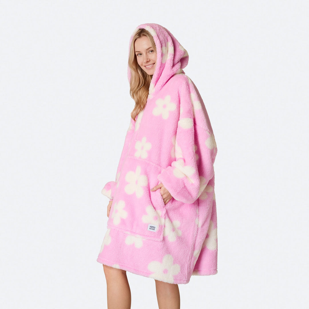 Roze Bloemen Teddy HappyHoodie