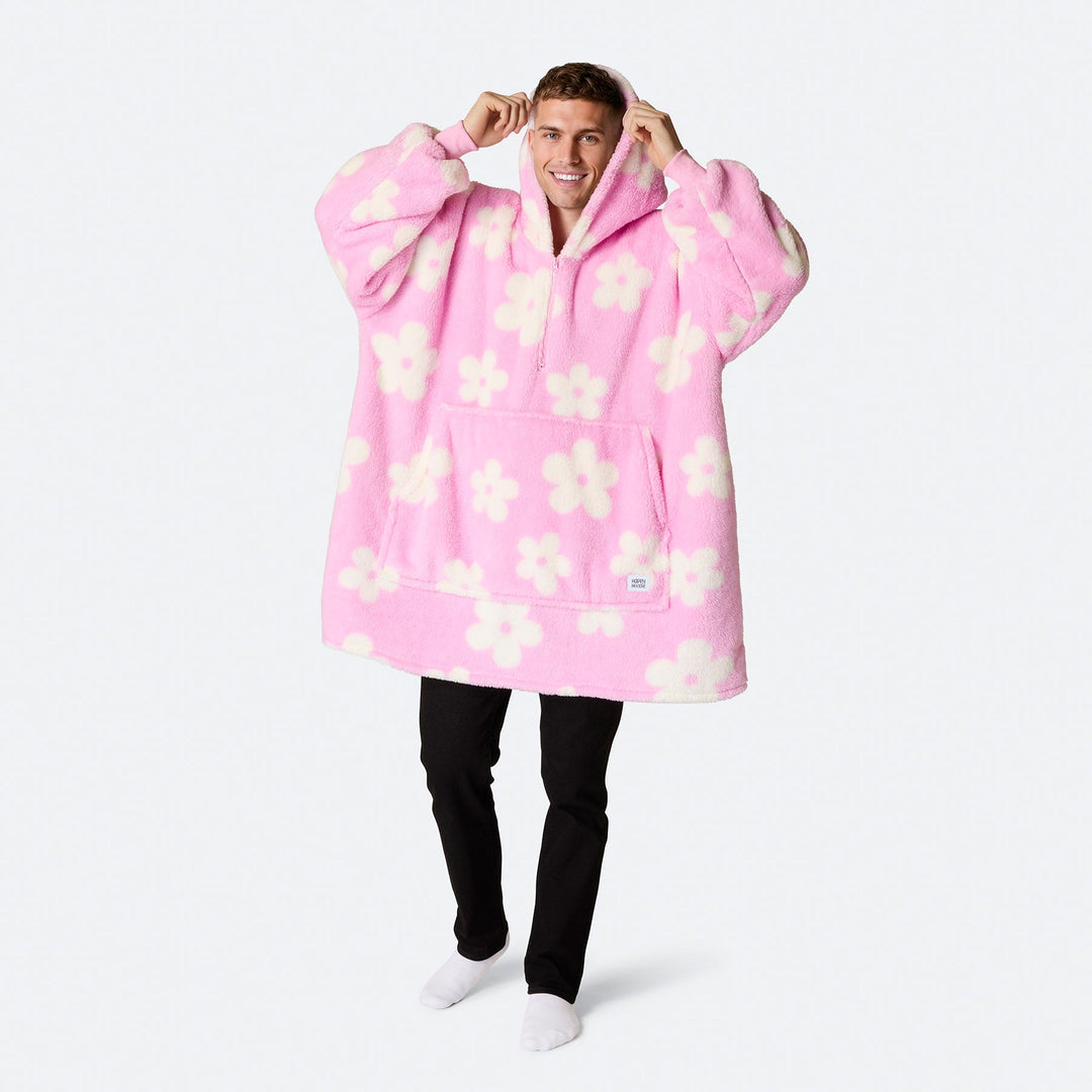 Roze Bloemen Teddy HappyHoodie
