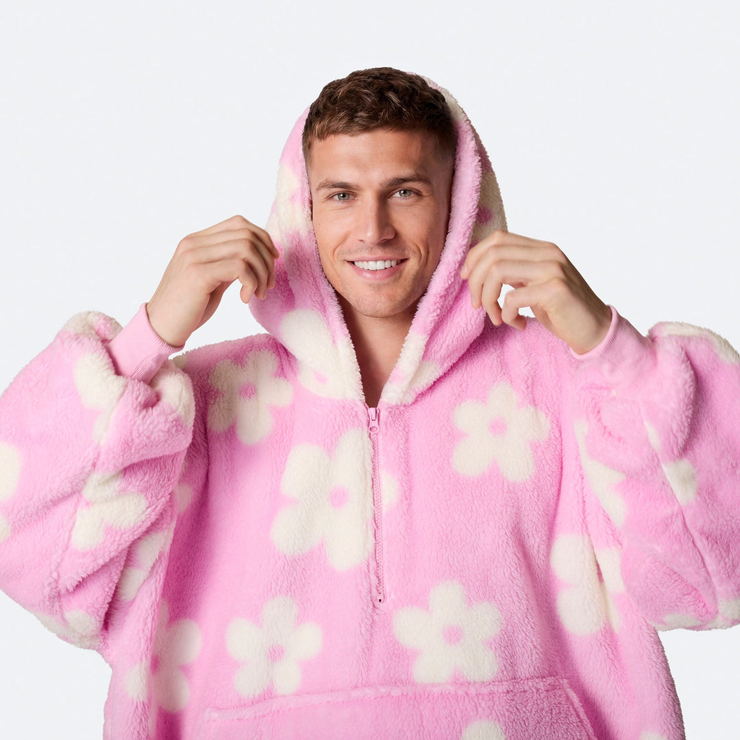 Roze Bloemen Teddy HappyHoodie