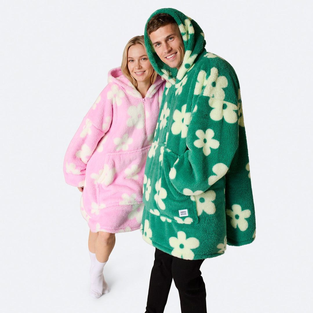 Groene Bloemen Teddy HappyHoodie