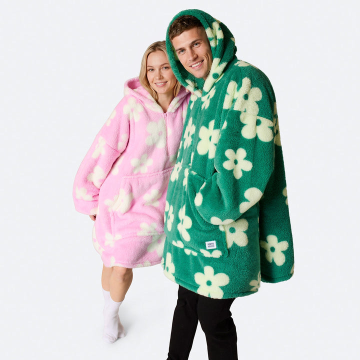 Groene Bloemen Teddy HappyHoodie