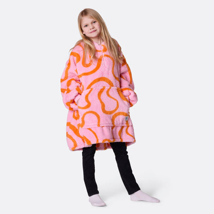 Roze Golven Teddy HappyHoodie voor Kinderen