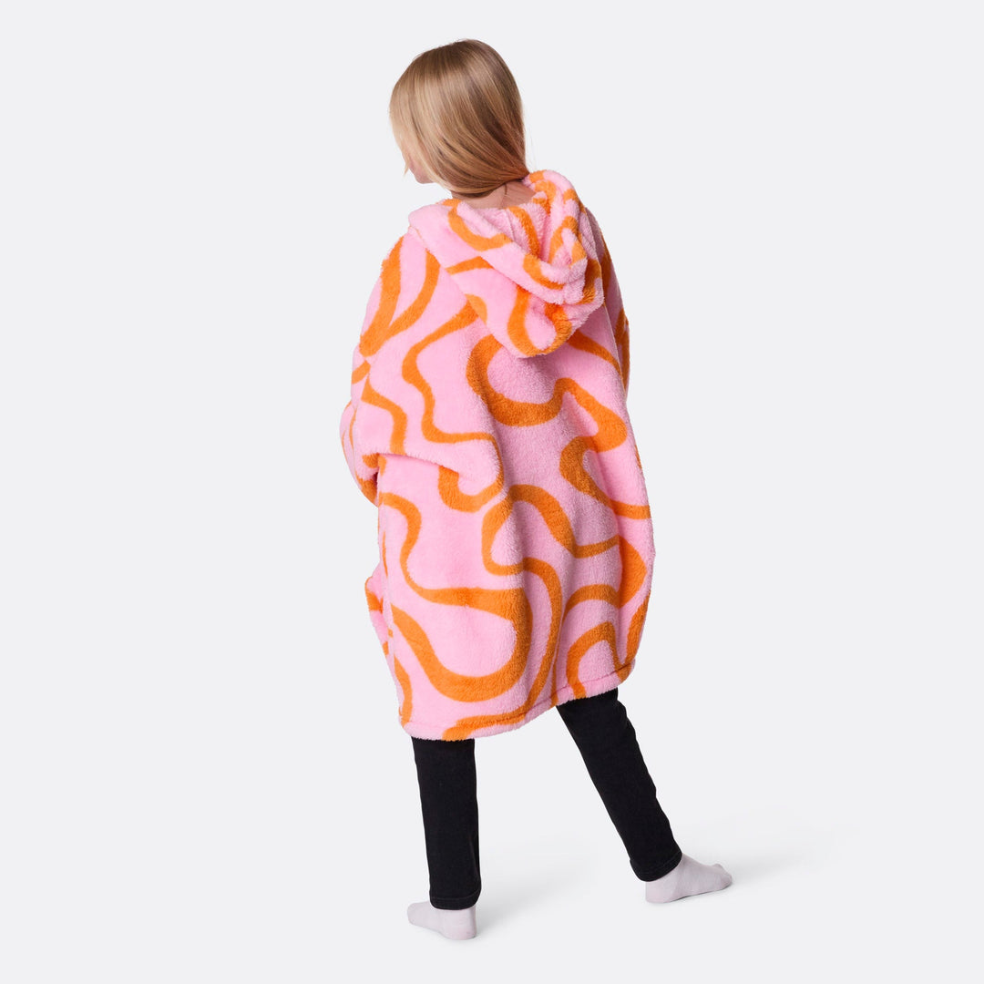 Roze Golven Teddy HappyHoodie voor Kinderen