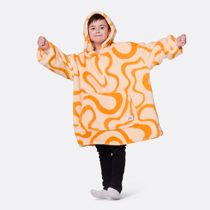 Gele Golven Teddy HappyHoodie voor Kinderen