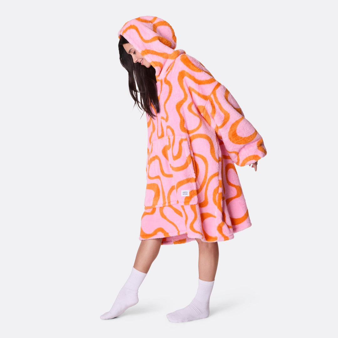 Roze Golven Teddy HappyHoodie