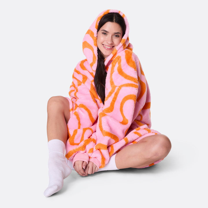 Roze Golven Teddy HappyHoodie