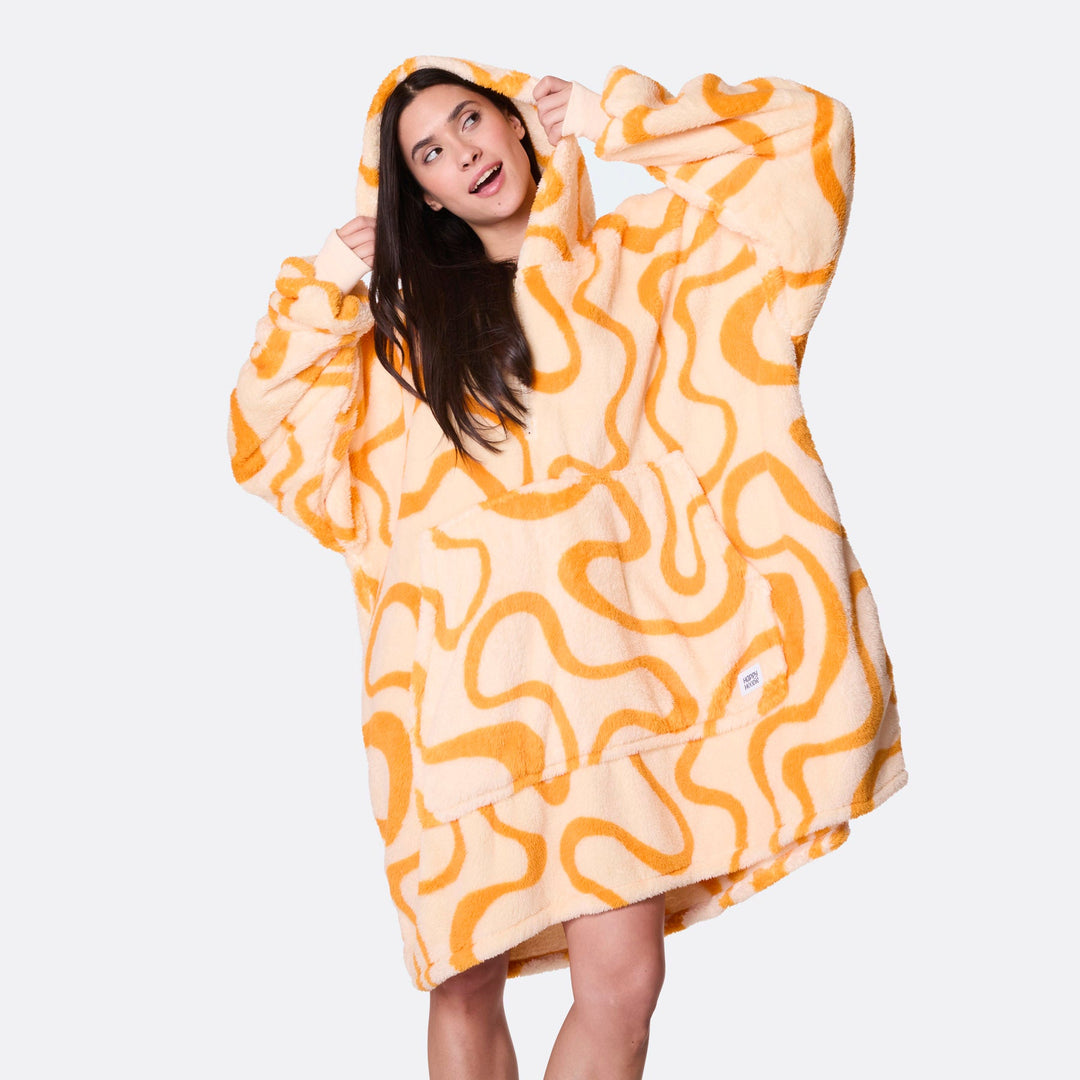 Gele Golven Teddy HappyHoodie