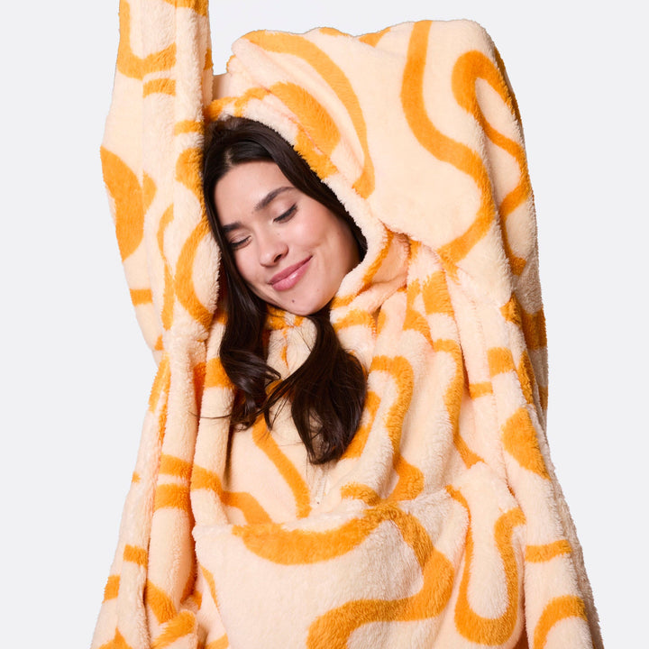 Gele Golven Teddy HappyHoodie