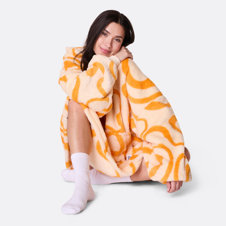 Gele Golven Teddy HappyHoodie