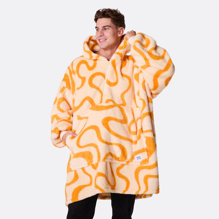 Gele Golven Teddy HappyHoodie