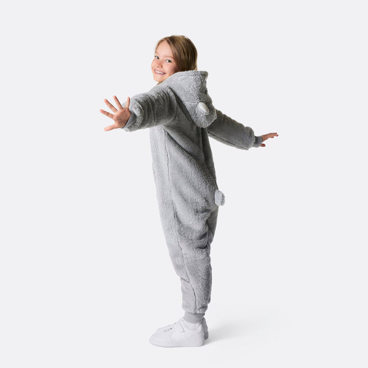 Teddybeer Grijs Onesie Voor Kinderen