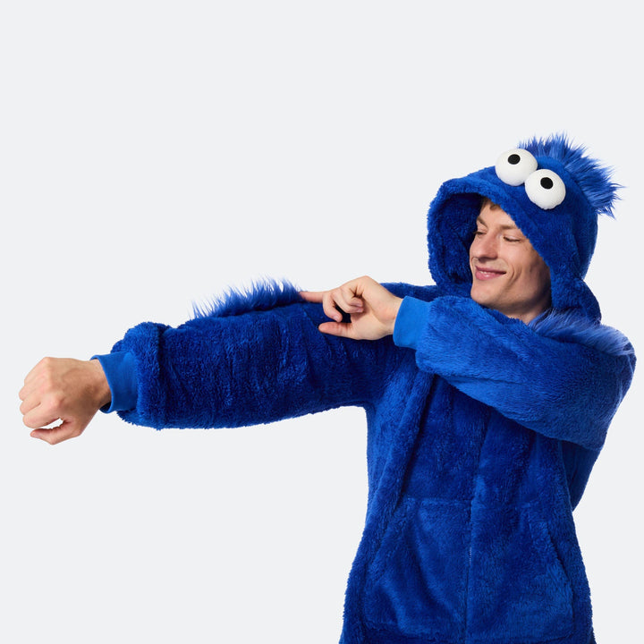 Blauwe Monster Onesie Heren