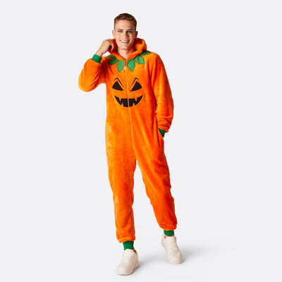 Pompoen Halloween Onesie Heren