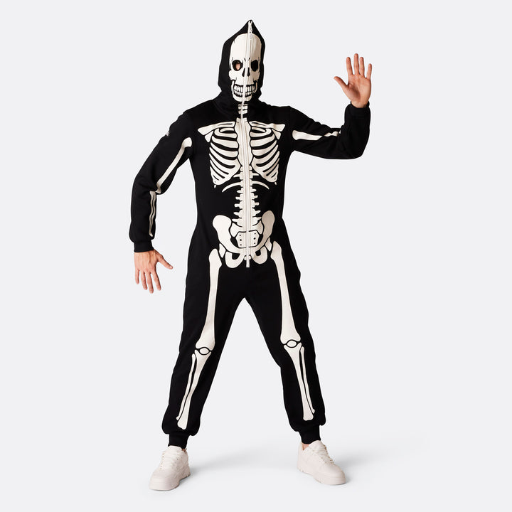 Halloween Skelet Onesie Heren