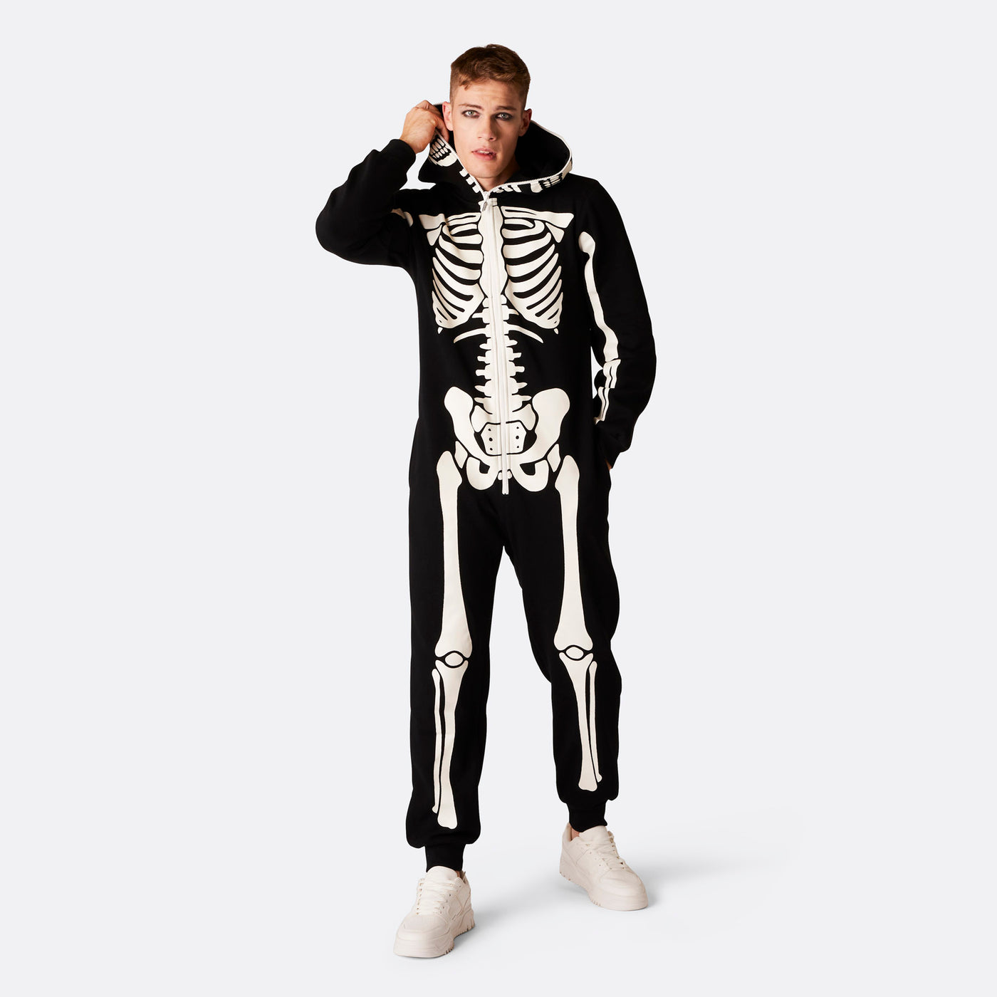 Halloween Skelet Onesie Heren