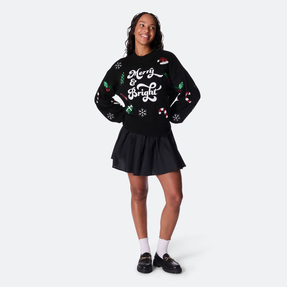 Merry & Bright Oversized Kersttrui Dames