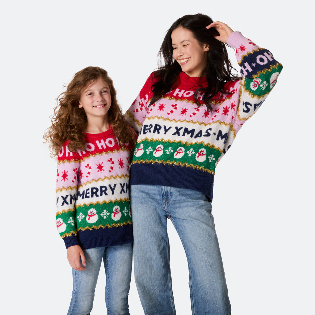 Gestreepte Oversized Kersttrui's Gezin