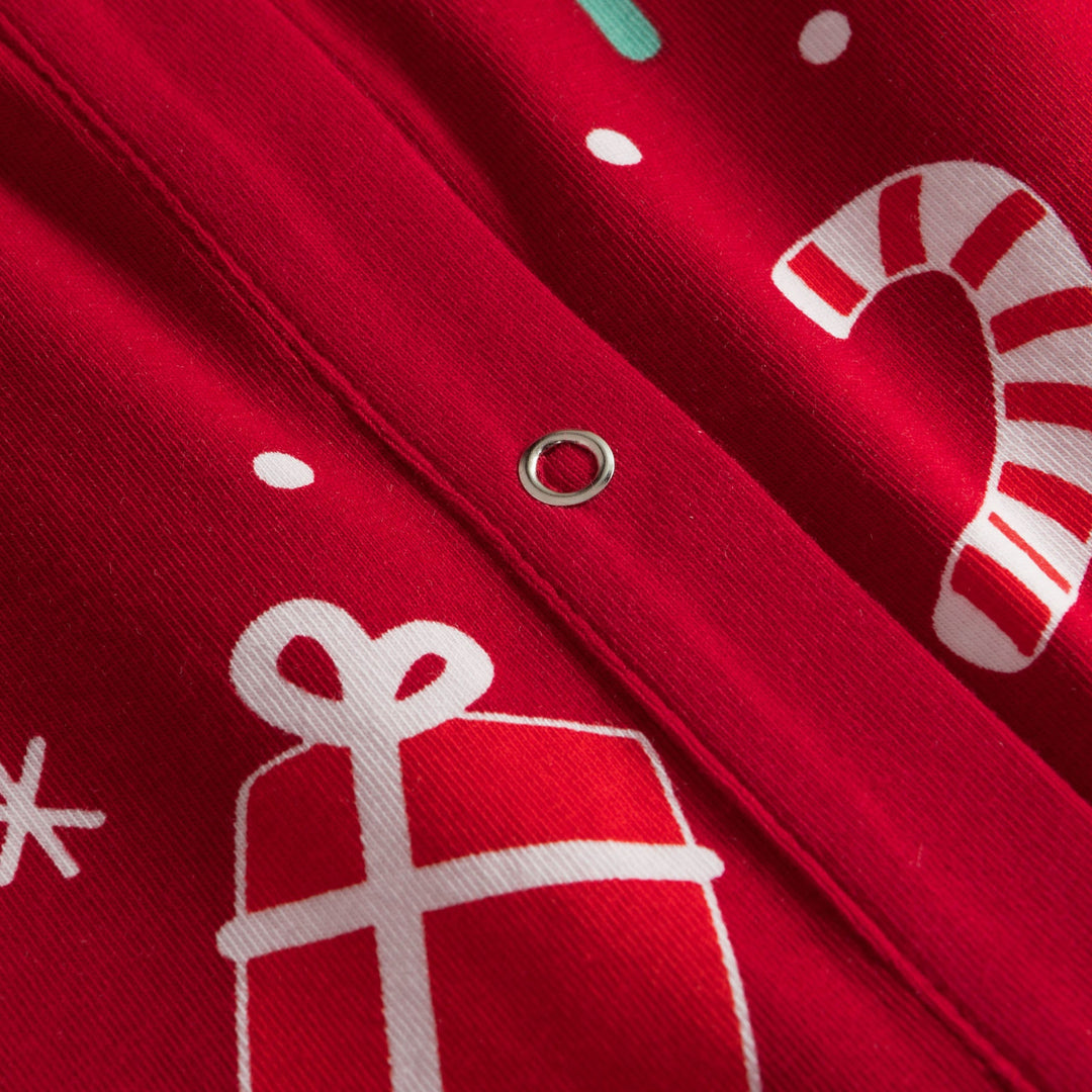 Rode Kerstpatroon Overall Kerstpyjama voor Kinderen