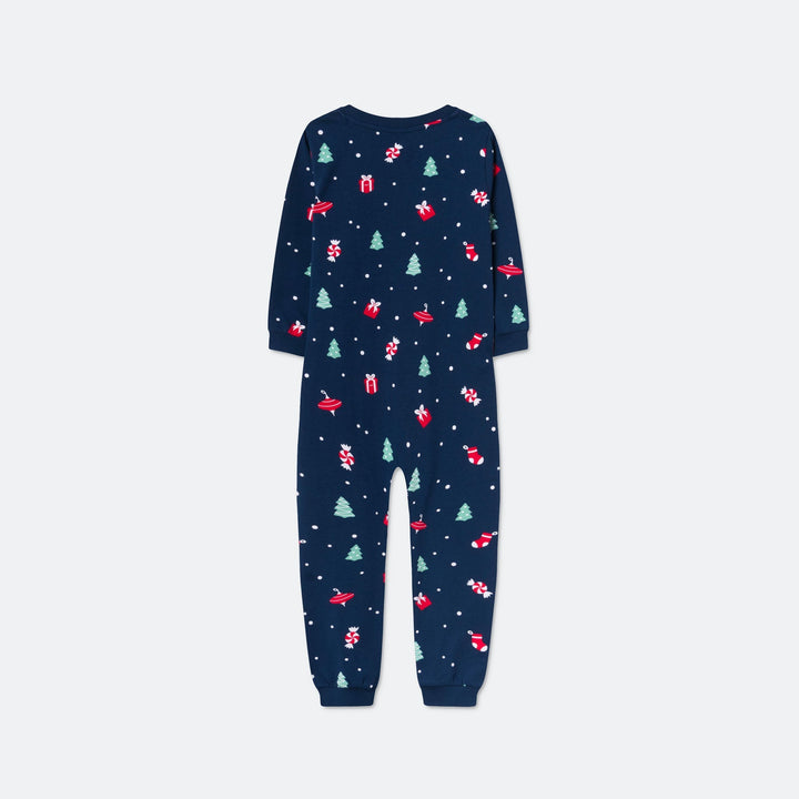 Blauwe Kerstversiering Overall Kerstpyjama voor Kinderen