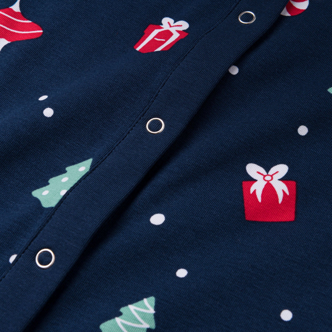 Blauwe Kerstversiering Overall Kerstpyjama voor Kinderen