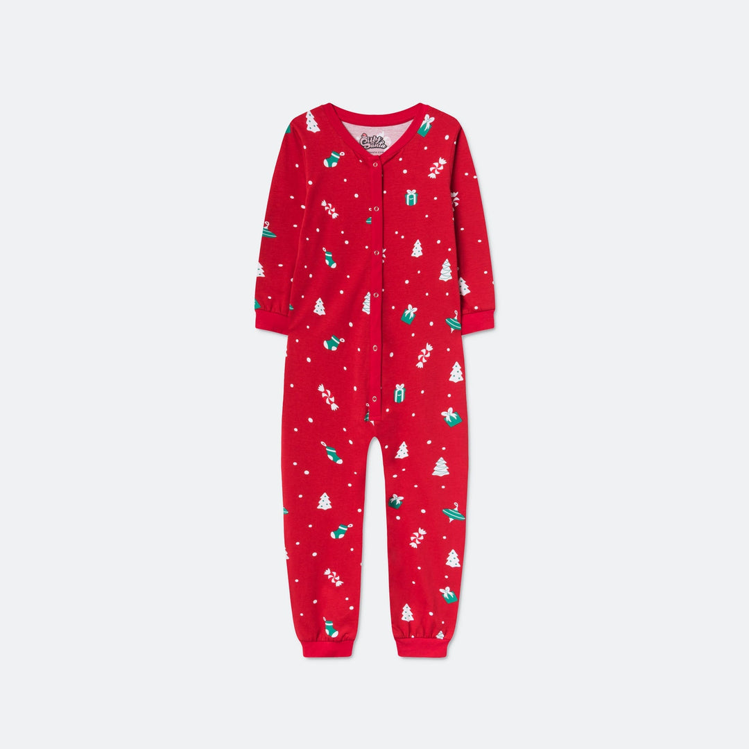 Rode Kerstversiering Overall Kerstpyjama voor Kinderen