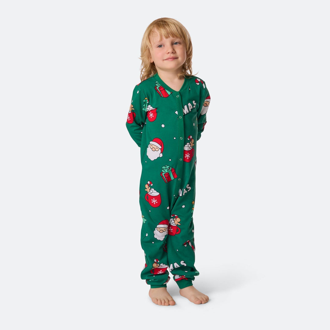 Groene Xmas Kerstpyjama's Gezin