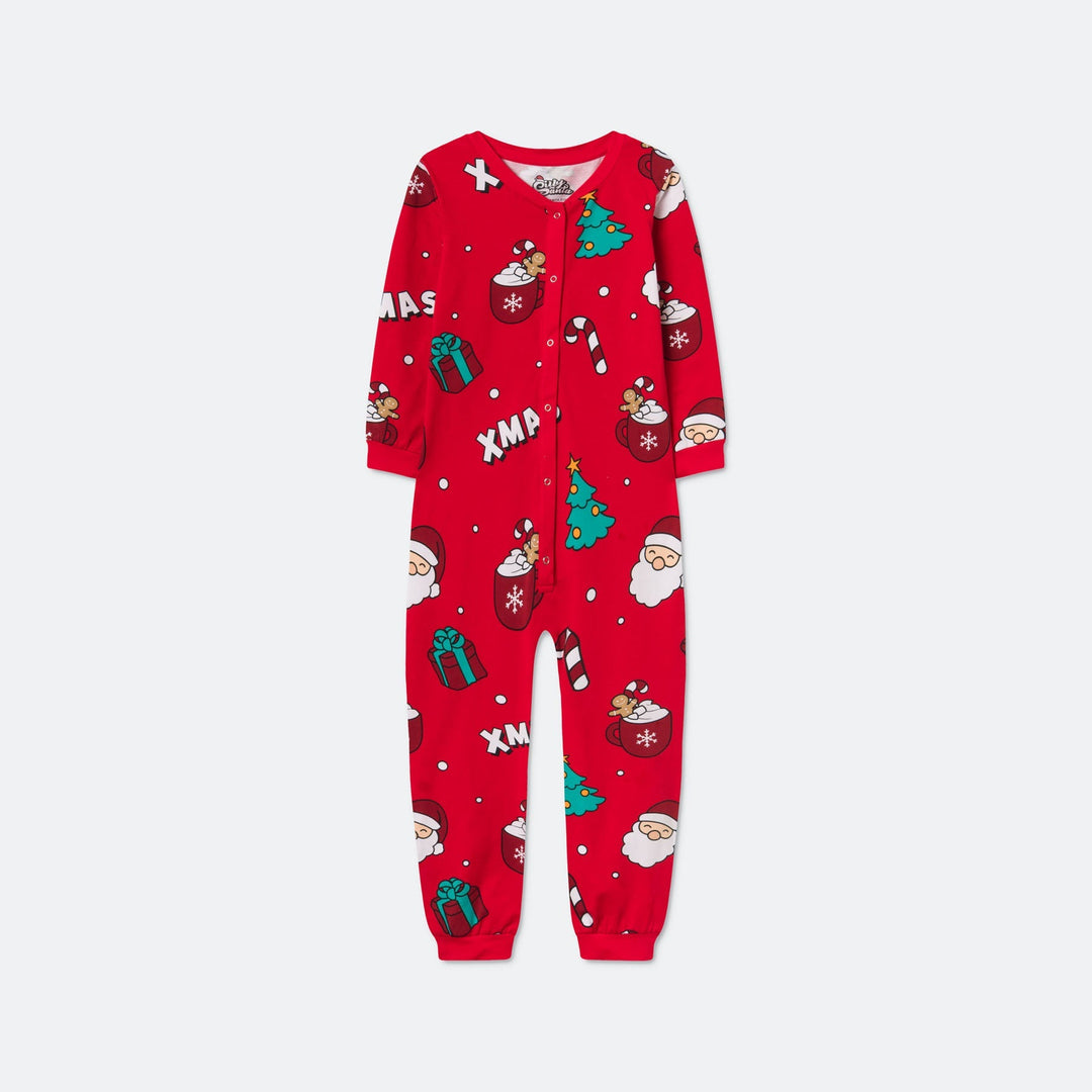 Rode Xmas Overall Kerstpyjama voor Kinderen