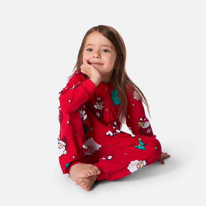 Rode Xmas Overall Kerstpyjama voor Kinderen