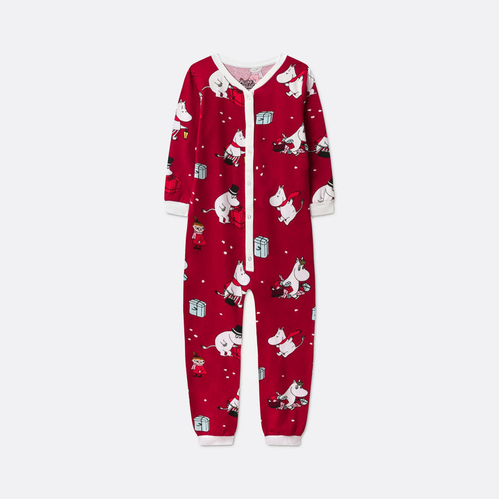 Rode Moemins Overall Kerstpyjama voor Kinderen