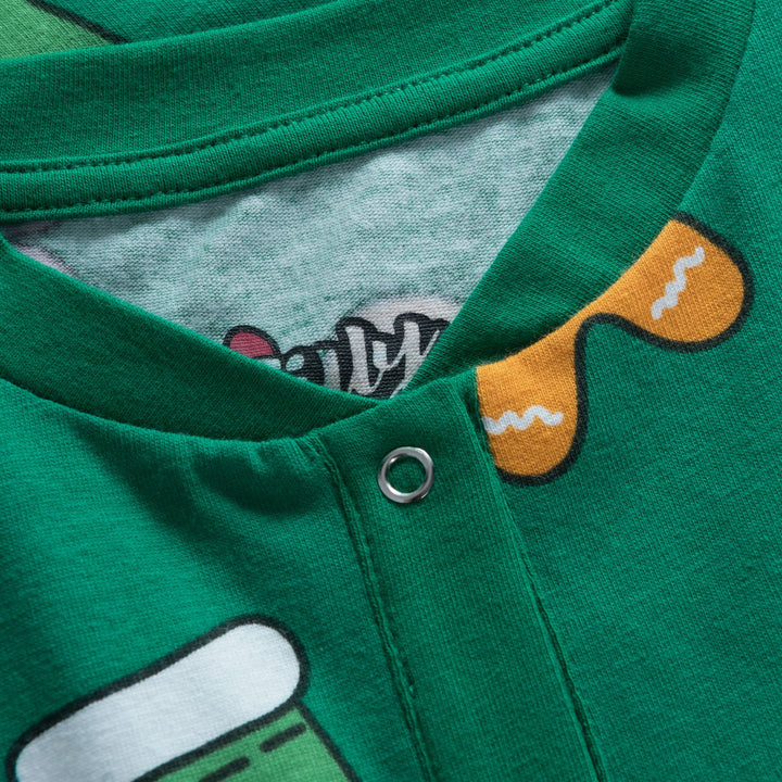 Groene Hohoho Overall Kerstpyjama voor Kinderen