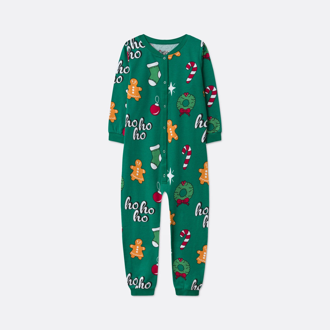 Groene Hohoho Kerstpyjama's Gezin