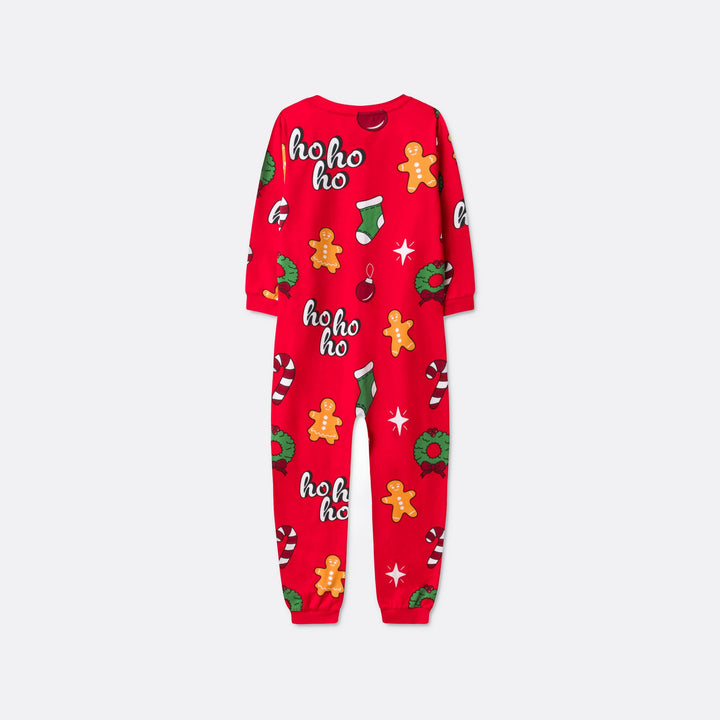 Rode Hohoho Overall Kerstpyjama voor Kinderen