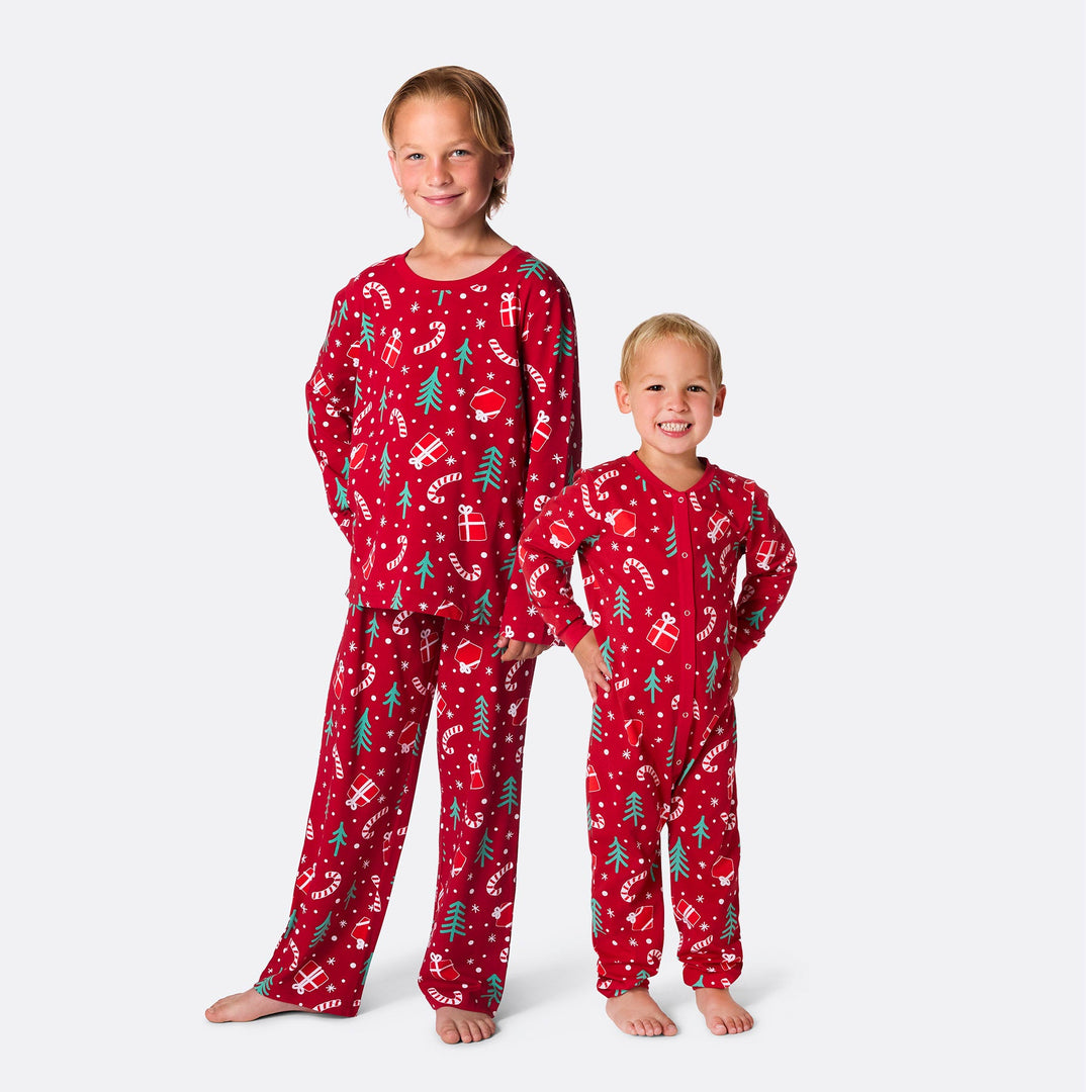 Rode Kerstpatroon Kerstpyjama voor Kinderen