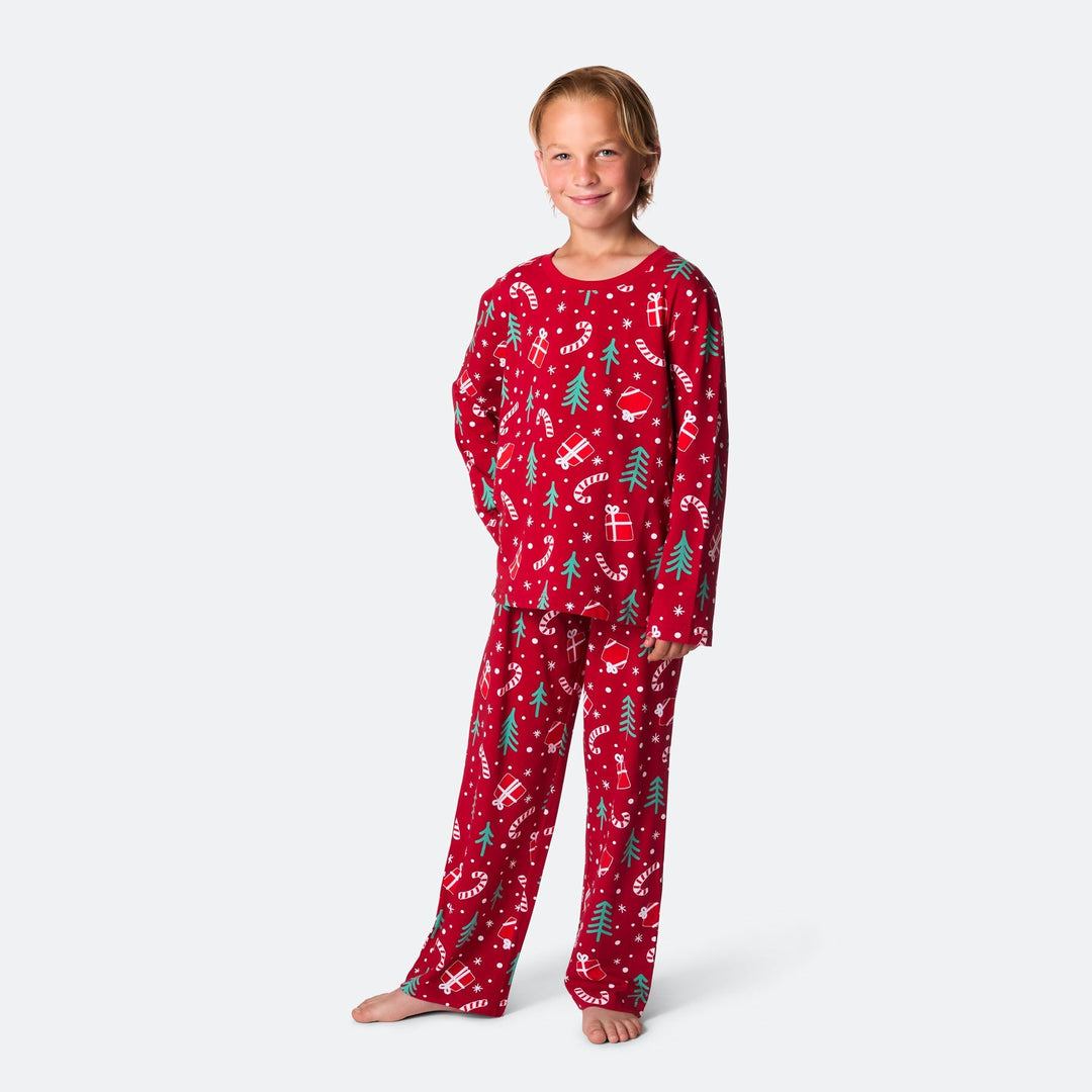 Rode Kerstpatroon Kerstpyjama voor Kinderen