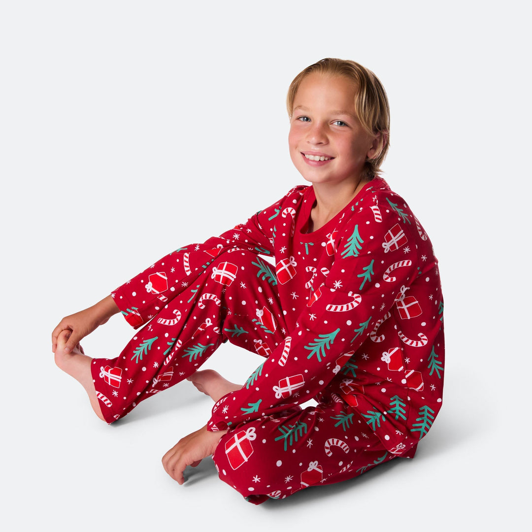 Rode Kerstpatroon Kerstpyjama voor Kinderen