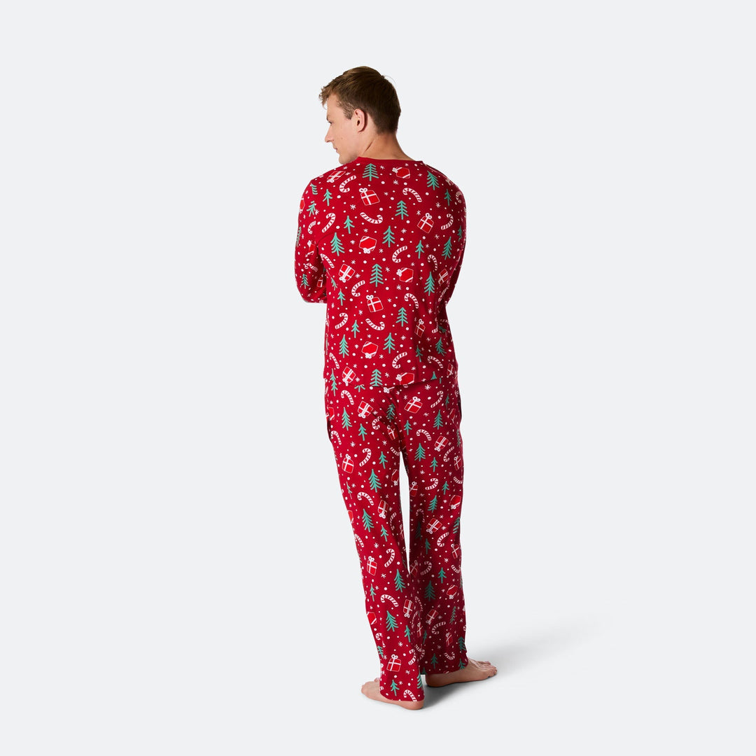 Rode Kerstpatroon Kerstpyjama Heren